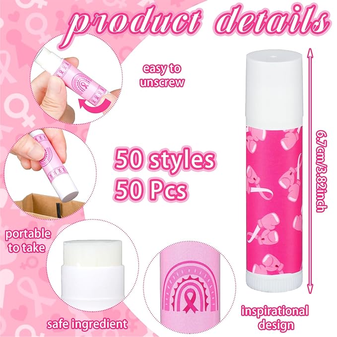 50 Pack Breast Cancer Awareness Favors