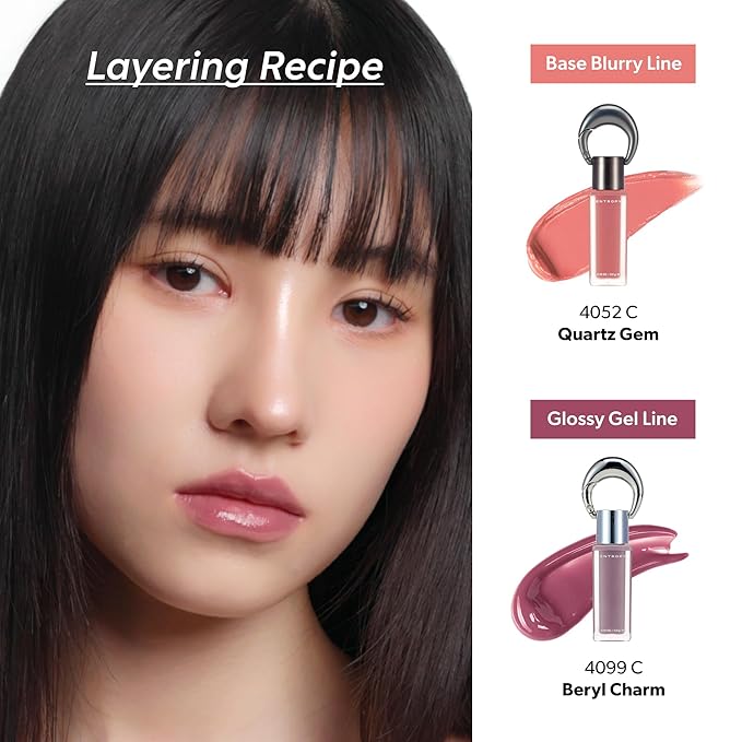 ENTROPY Makeup 2-in-1 Charm Shiny Glowy Lip & Cheek Gloss Tint Keychain, High Pigment Glossy Lip Color & Plumping Gloss, C6 Water Wood Charm