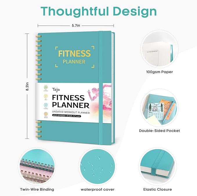 Fitness Workout Journal for Women & Men A5(5.5" x 8.2") Workout