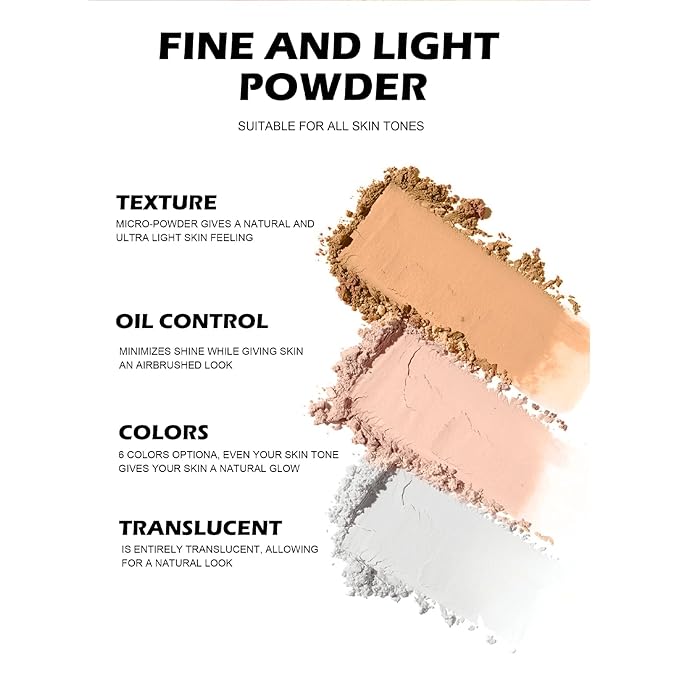 Loose Face Powder Setting Powder Makeup 0. （V06）With Powder Puff 67oz