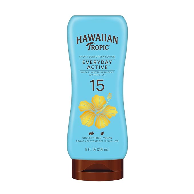 Hawaiian Tropic and Banana Boat Sunscreen Bundle with SPF 15 Lotion and SPF 50 Lip Balm Twin Pack