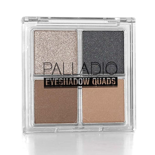 Palladio Eyeshadow Quads, Velvety Pigmented Blendable Matte, Metallic & Shimmer Finishes, Creamy Formula, Four Way Quad Eye Shadow Palette, Talc-Free (Party Rocker)