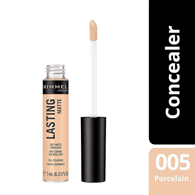 Rimmel London Lasting Matte Concealer, Shade 005 - - Porcelain, 7 ml