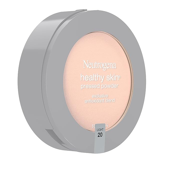 Neutrogena Healthy Skin Pressed Makeup Powder Compact with Light 20,. 34 oz