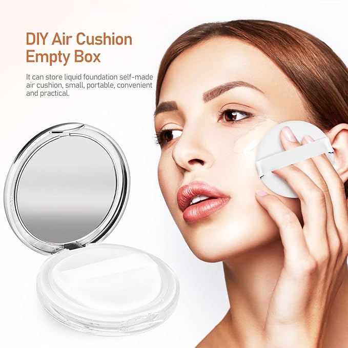 Beaupretty 2 Pieces Loose Powder Container with Puff 0.7 oz