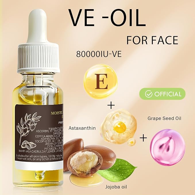 UWPU-80,000 IU Vitamin e oil +Grape Seed+Astaxanthin Infused Jojoba, Wrinkles And Age Spots, vitamin e oil For Scars-And Enhancement Of Skin Collagen Moisturized -30ml / 1 Oz