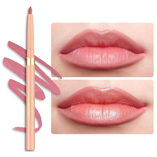 Oulac Waterproof Lipliner Pencil - Smooth and Creamy, Retractable Lip Makeup for Precision Application, Vegan & Cruelty-Free, LL01 Dusty Rose