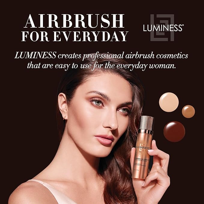 LUMINESS Silk Airbrush Spray Foundation & Buffing Brush Light Fair