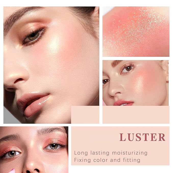 Blush Stick for Cheeks Makeup,Waterproof Cream Blush Face