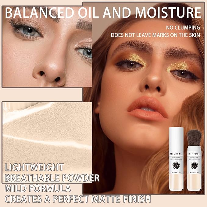 Mineral Sunscreen Setting Powder, SPF 35 Translucent Loose