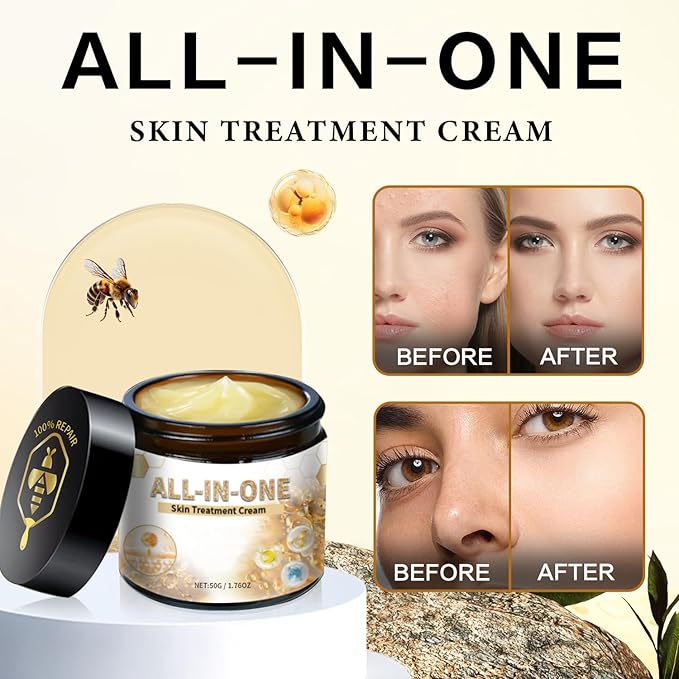 2Pcs All-In-One Skin Cream,Bee Venom Cream, New Bee Venom Cream, Professional Bee Venom Repair Cream, Natural Skin Moisturizer,Bee Venom for All Skin Types