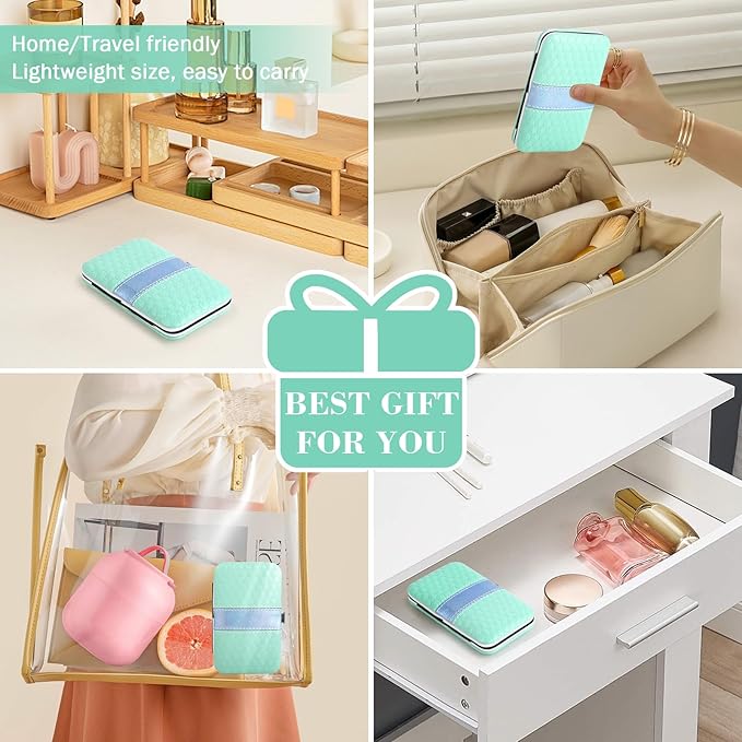 Tweezers Set, Hyxhappy 9 pcs Professional Stainless Steel Tweezers Kit for Facial Hair, Great Precision Eyebrow Plucke Tweezer with Luxurious Travel Case for Daily Beauty Tools