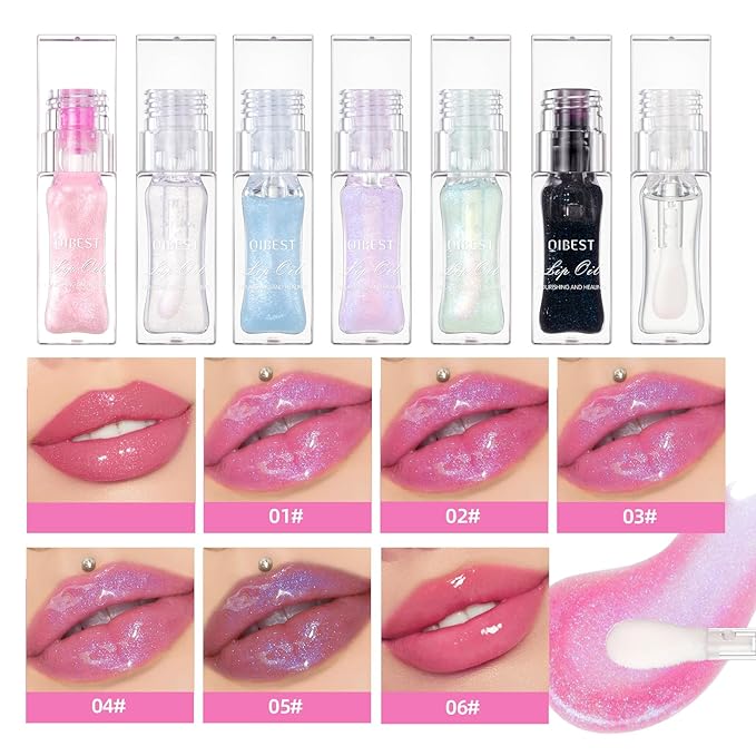 Magic Color Changing Moisturizing Lip Glow Oil Plumping Glimmer Glow Lipstick, Hydrating Lip Gloss Lip Care, Long Lasting Non-sticky Fresh Texture Lip Oil (Color Changing 05)