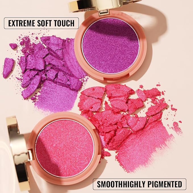 Oulac Luminisers Powdery Blusher for Cheeks Face Glow,Brighten 4.8g