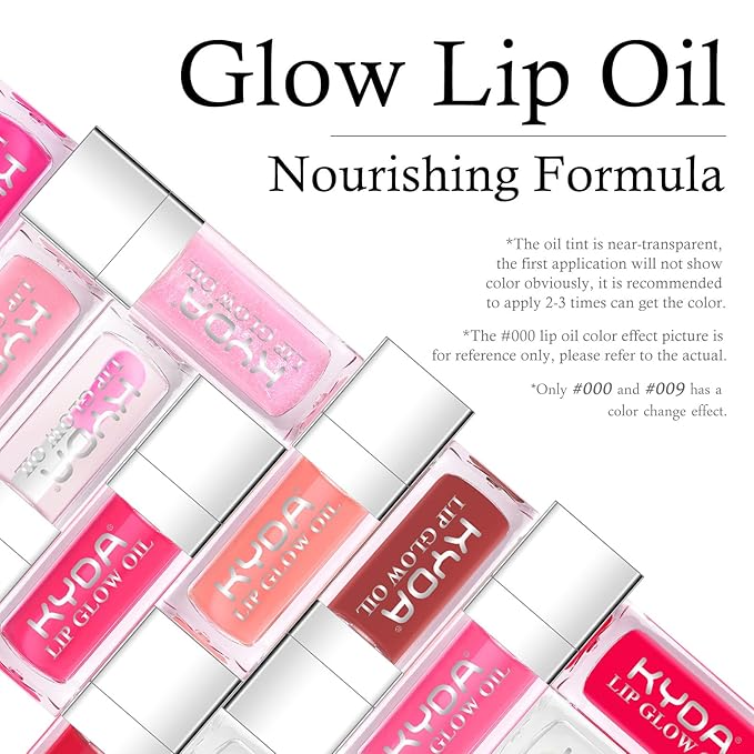 KYDA Hydrating Lip Glow Oil, Moisturizing Lip Oil
