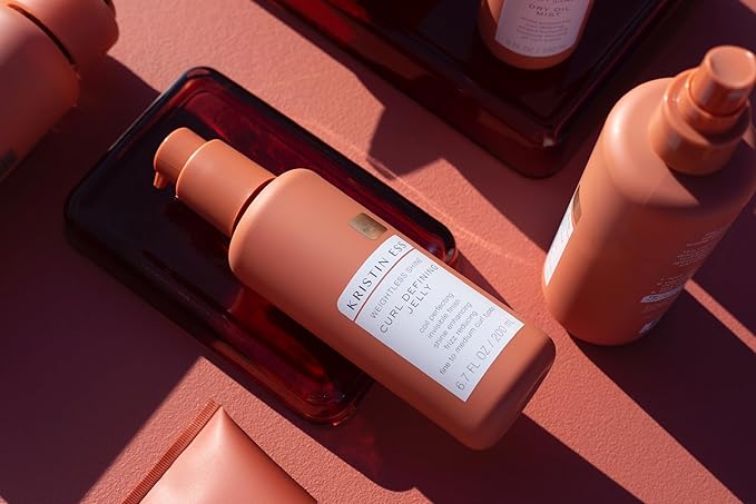 Kristin Ess Weightless Shine Curl Defining Jelly with Glycolic Acid - For Curly Hair, Frizz Control, Humidity Shielding, Vegan, Color + Keratin Safe