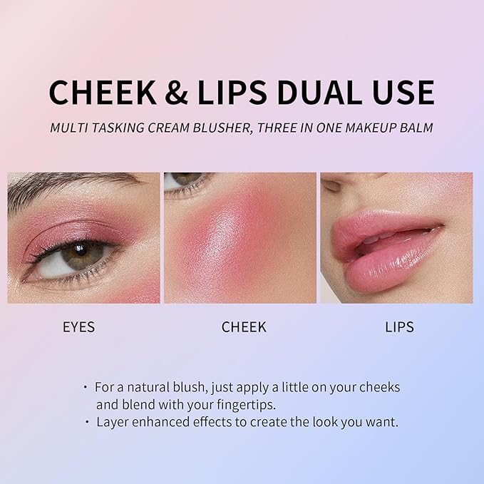 KYDA Black Cream Blush, Color Changing Tint, Magic Up Blush