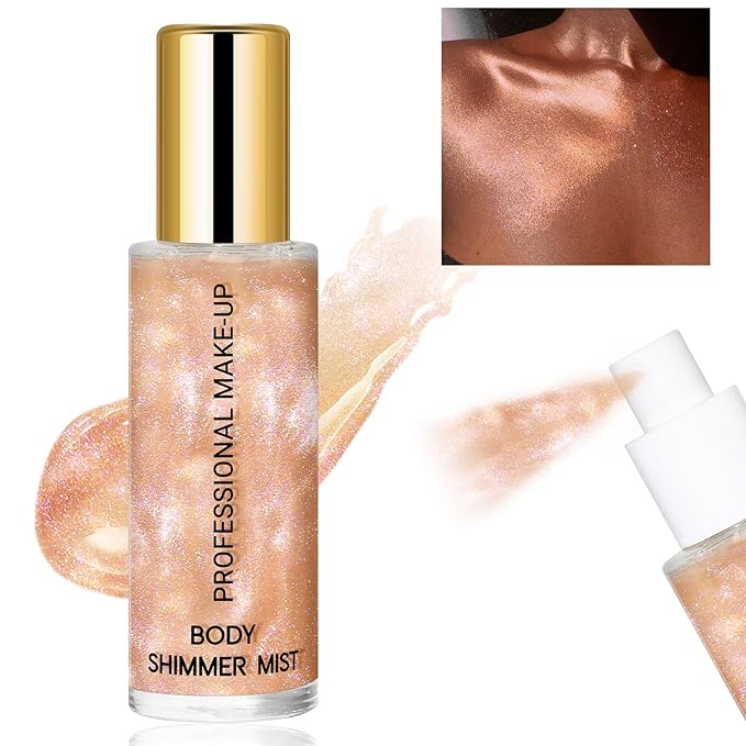 Face Liquid Highlighter Shimmer Body Spray for Hair (M2, Standard)