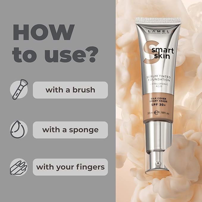 LAMEL Smartskin Serum Tinted Foundation - Hydrating & 1,18 fl.oz