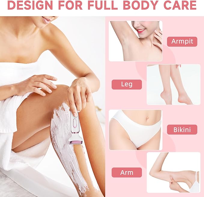 Electric Razor for Women, 4-in-1 Bikini Trimmer, Waterproof Electric Shaver for Women, Rechargeable Painless Pubic Hair Trimmer