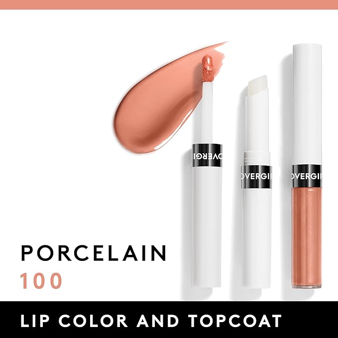 COVERGIRL Outlast All-Day Lip Color with Moisturizing Topcoat, New Neutrals Shade Collection, Porcelain, Pack of 1
