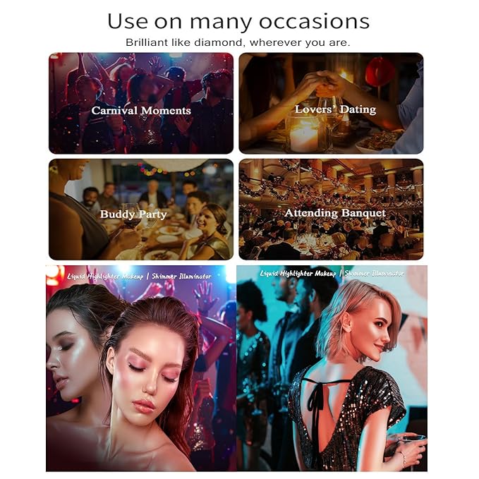 Shimmer Body Oil, Summer Body Glitter Moisturizing Light Shiny Gold)