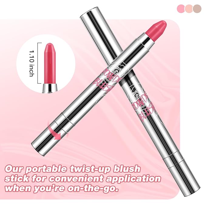 Boobeen Cream Blush Stick, Multi-Use Face Blush for & Blendable