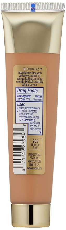 L'oreal Paris Visible Lift Blur Foundation, 205 Natural Fluid Ounce