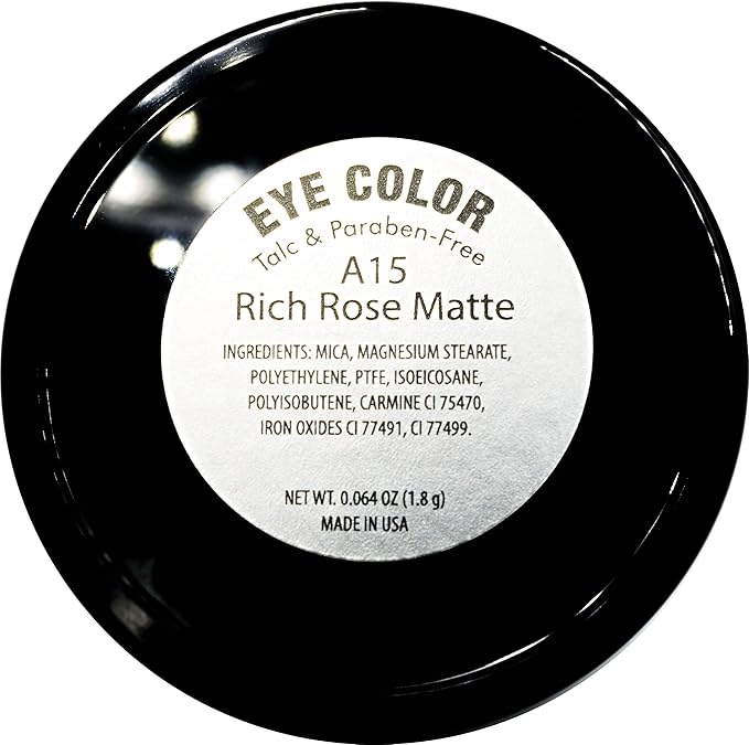 Rich Dusty Rose Pink Matte Red Mauve Pressed Powder Single Vegan Eyeshadow; Talc, Paraben & Cruelty Free