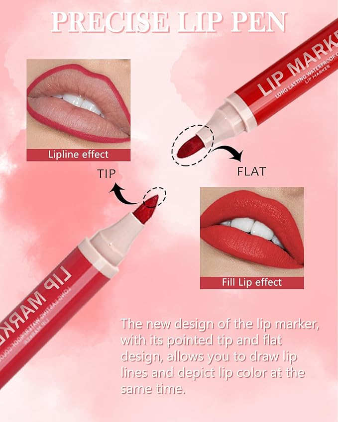 Lip Stain Marker Pen-1Pcs Berry Pink Hydrating Lip