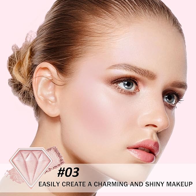 Boobeen Highlighter Makeup Palette, Baked Highlighter Bronzer Powder