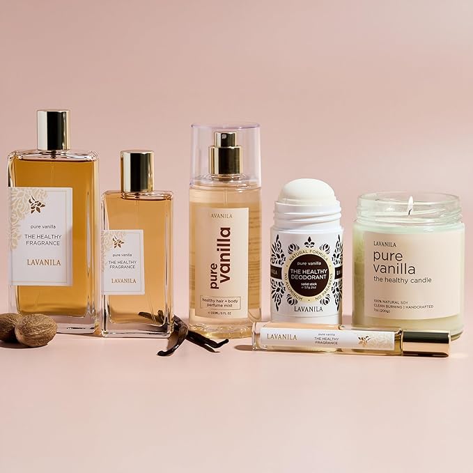 Lavanila Pure Vanilla Healthy Hair + Body Perfume Mist, 5 Fl Oz - Sweet & Warm Fragrance Spray Formulated with Jojoba Oil, Madagascar Vanilla, Tonka Bean, Heliotrope