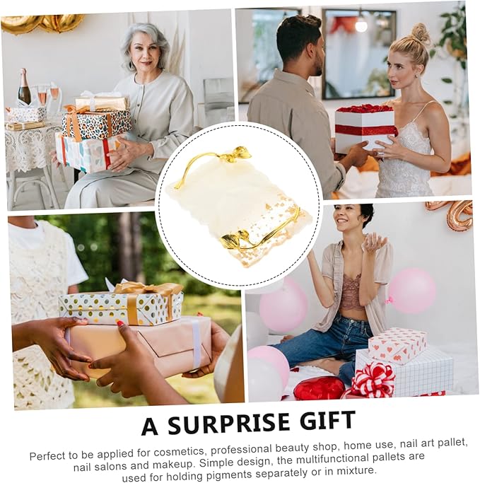 FOMIYES 2pcs Nail Palette Vintage Nail Plate White