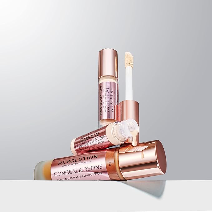 Makeup Revolution Conceal & Define Concealer, Full Coverage 4ml