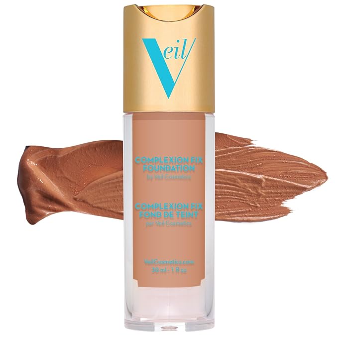 Veil Cosmetics Complexion Fix Liquid Foundation – Buildable Tan Pink)
