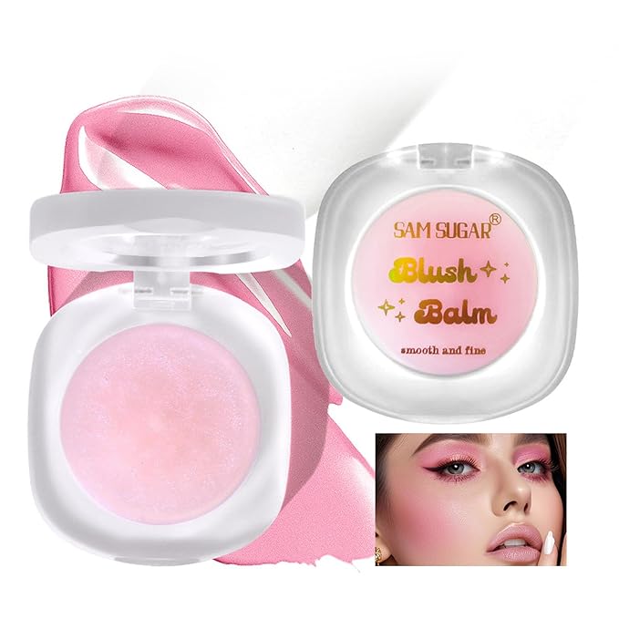 Color Changing Blush,3-in-1 Warm Change Blush,Pink Cream Blush,Transparent Skin Tone(01)