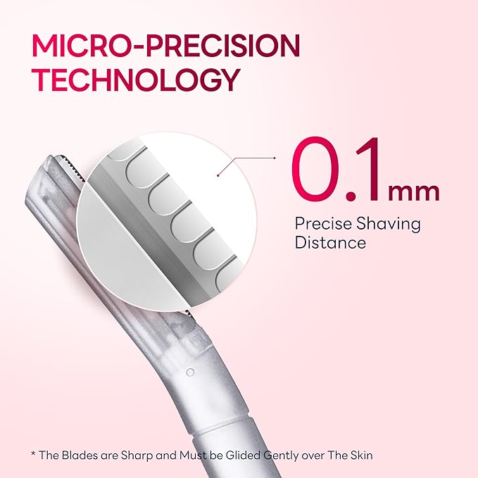Dermaplane Razor for Women, Dermaplaning Tool - Face Razors for Women and Men, Eyebrow Trimmer and Facial Hair Removal Shaver, Gentle Exfoliation Blades Epilator for Men (6 Count)