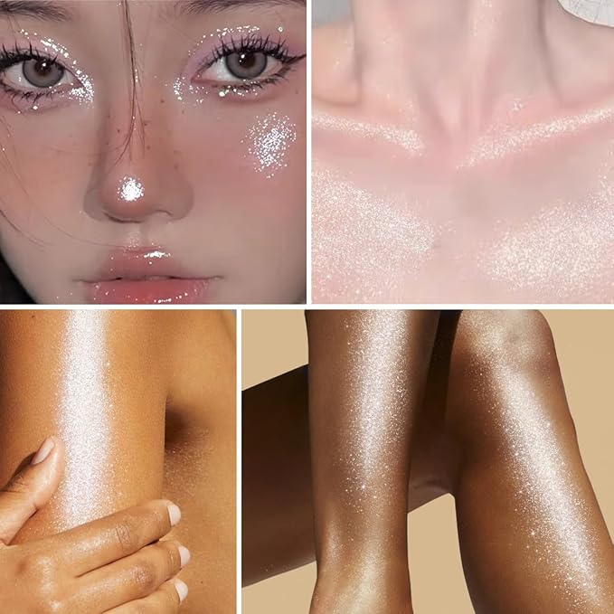 UCANBE Highlighter Makeup Drops Body Glitter Dewy Liquid - 02)