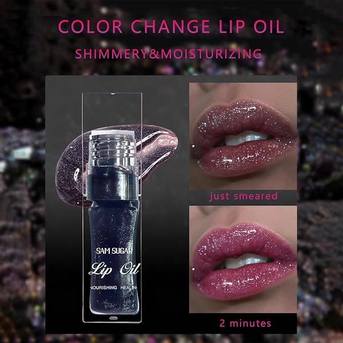 Bossup Color Changing Lip Oil，Magic Color Changing Lip