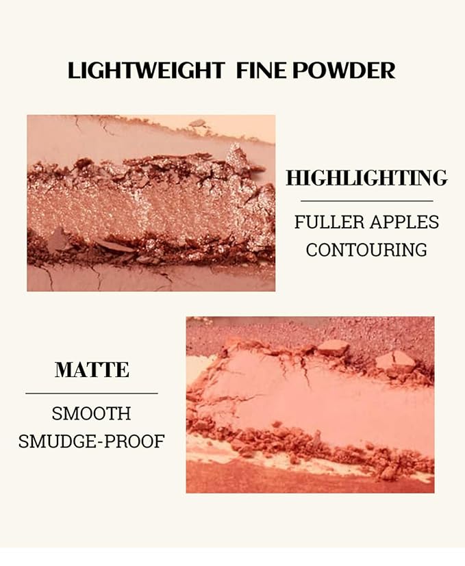 MAEPEOR Matte Face Blush 8 Colors Lightweight Natural (Color 04)