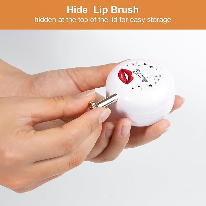 2 Pack Lip Balm Containers,Plastic Portable