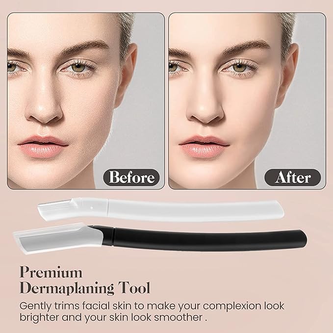 Eyebrow Razor, Dermaplane Face Razors for Women Facial Hair, Eyebrow Shaver(8 Count), Peach Fuzz Removal, Dermaplaner to Exfoliate and Refresh the Skin