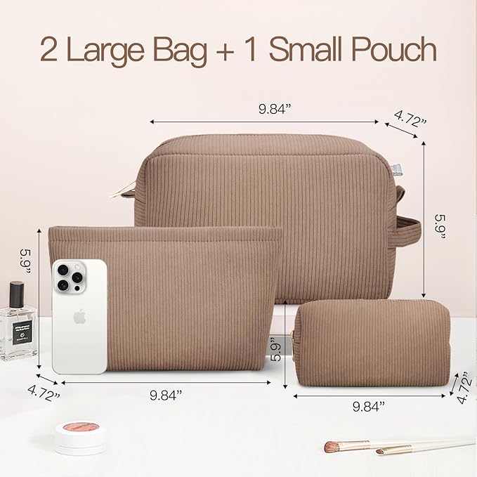 3 pieces makeup bag cosmetic