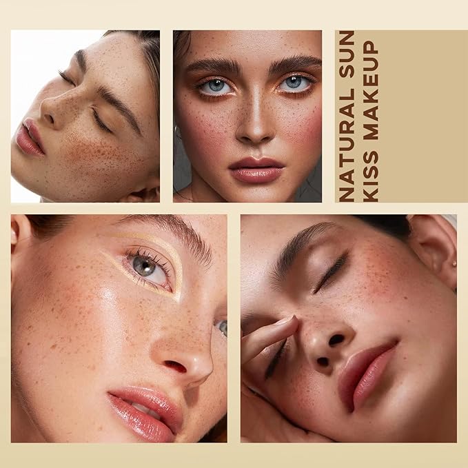 2 Colors Freckle Stamp Pen, Natural Like Freckle #Light&Dark Brown