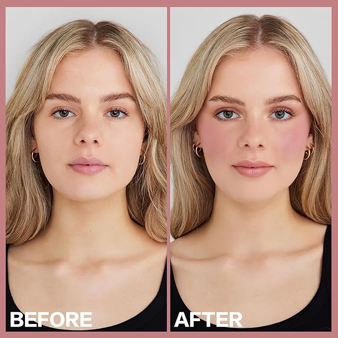 2Pcs Cream Blush Makeup Stick,Monochromatic Multi-Stick Face Blush for Cheek,Lip and Eye,Matte and Dewy Finish for Long Wearing,Easy Application.DELECTABLE