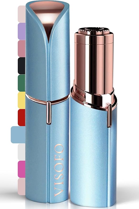 Facial Hair Removal for Women | Electric Razor Device Small Mustache Dermaplaning Remover Tools Tweezers Epilator Trimmer Face Dermaplane Shavers Beauty Gadgets Set Accessories by VISOFO (Topaz)