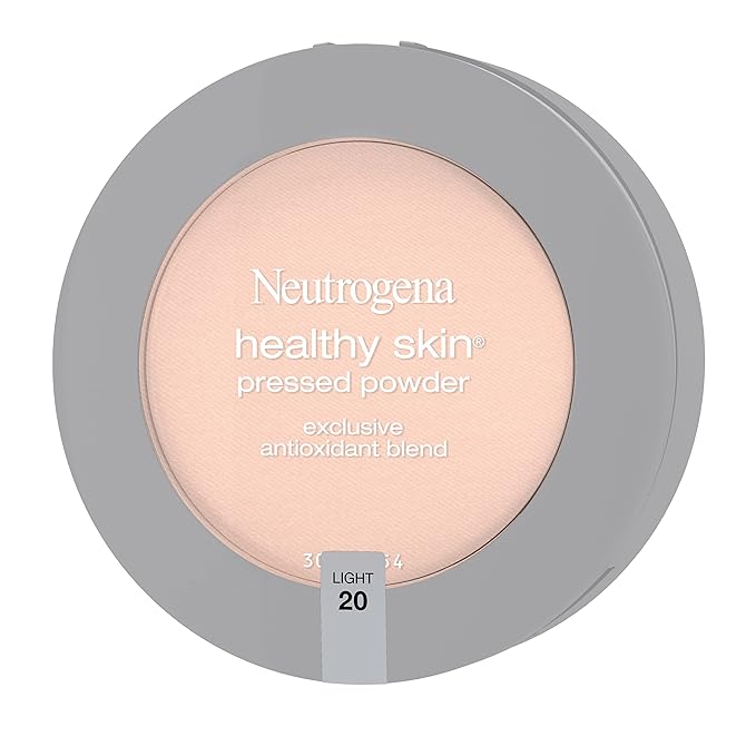 Neutrogena Healthy Skin Pressed Makeup Powder Compact with Light 20,. 34 oz