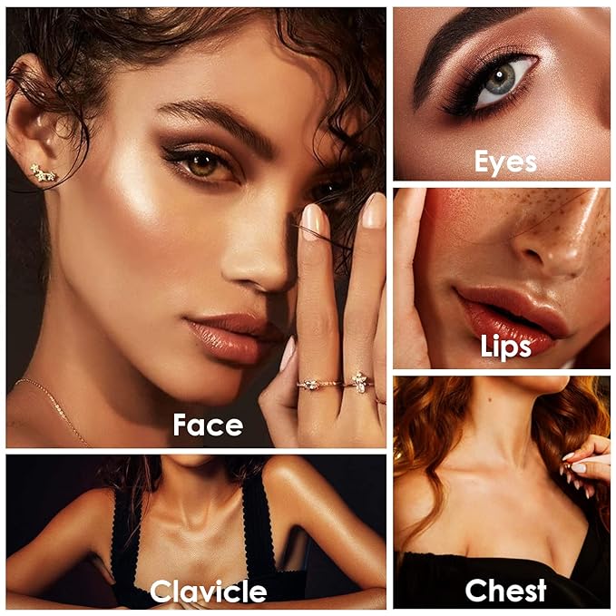 POPMISOLER 2 pcs Makeup Highlighter Stick & Cream Foundation Stick