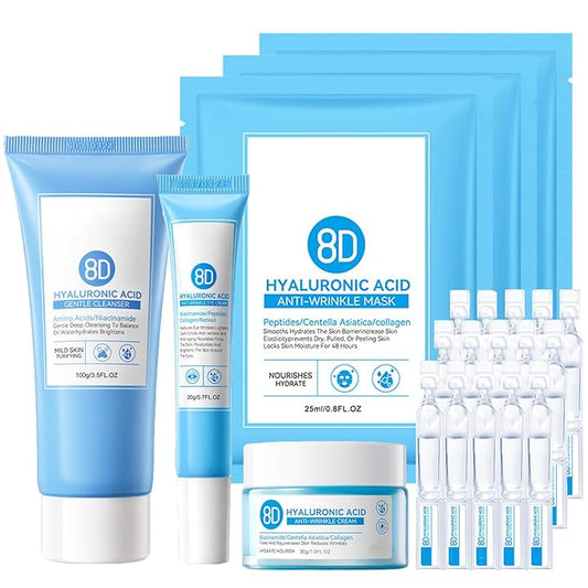 8D Hyaluronic Acid Face Care Set, Hydrating