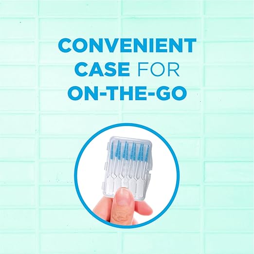 GUM Soft-Picks Wide Space, Easy to Use Dental Picks for Teeth Cleaning and Gum Health, with Convenient Carry Case, Dentist Recommended Dental Picks, 100 Count (Pack of 3)